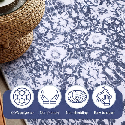 Hallway Runner Rug 80X300Cm Soft Velvet Washable Modern Kitchen Mat