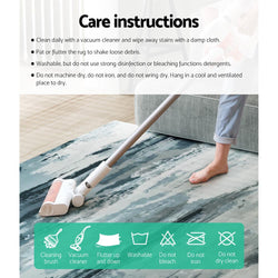 Rug 200x290cm Area Rug Washable Mat Large Carpet Soft Short Pile Poca