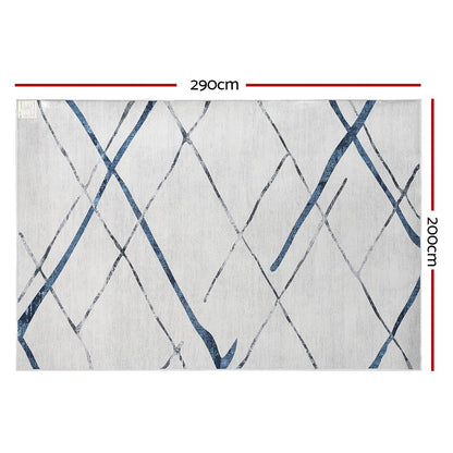 Floor Rug 200x290 Washable Mat Carpet Short Pile Jaca