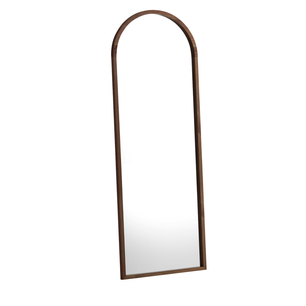 Wooden Full Length Mirror Arched Floor Mirror