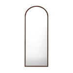 Wooden Full Length Mirror 166x60cm Arched Brown