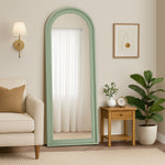 Full Length Mirror Elegance Arch 165x60cm Wood Green/Brown/Natural/White