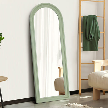 Full Length Mirror Elegance Arch 165x60cm Wood Green/Brown/Natural/White