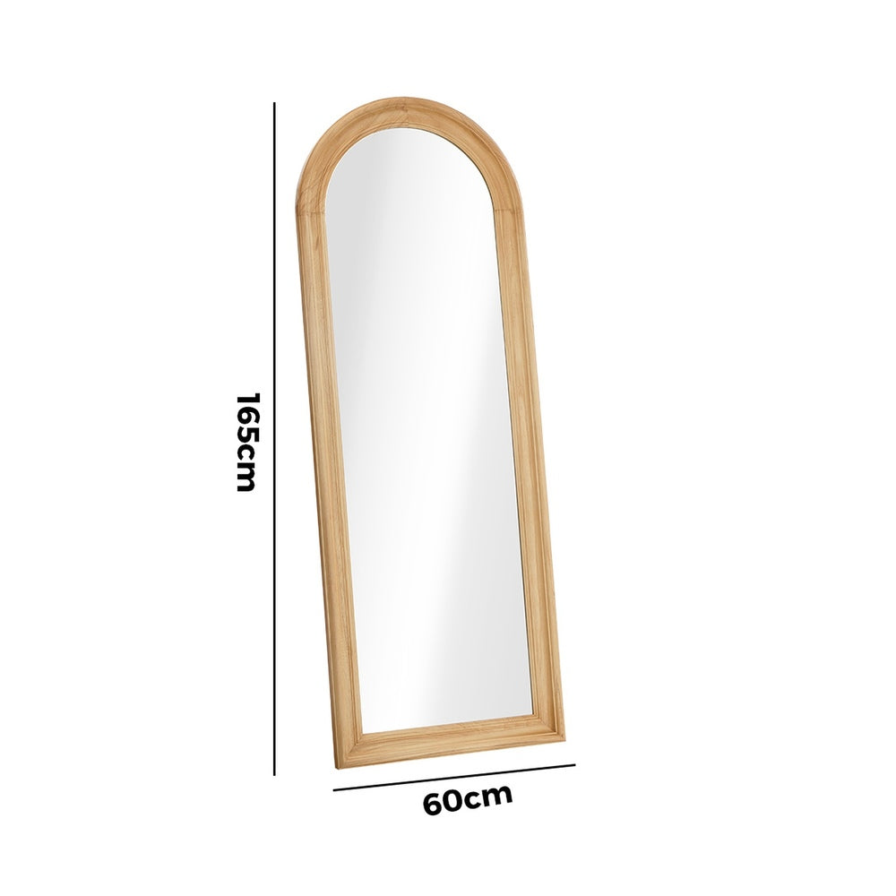 Full Length Mirror Elegance Arch 165x60cm Wood Green/Brown/Natural/White