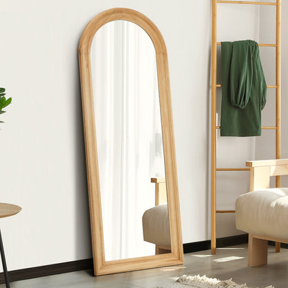 Full Length Mirror Elegance Arch 165x60cm Wood Green/Brown/Natural/White