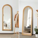 Full Length Mirror Elegance Arch 165x60cm Wood Green/Brown/Natural/White