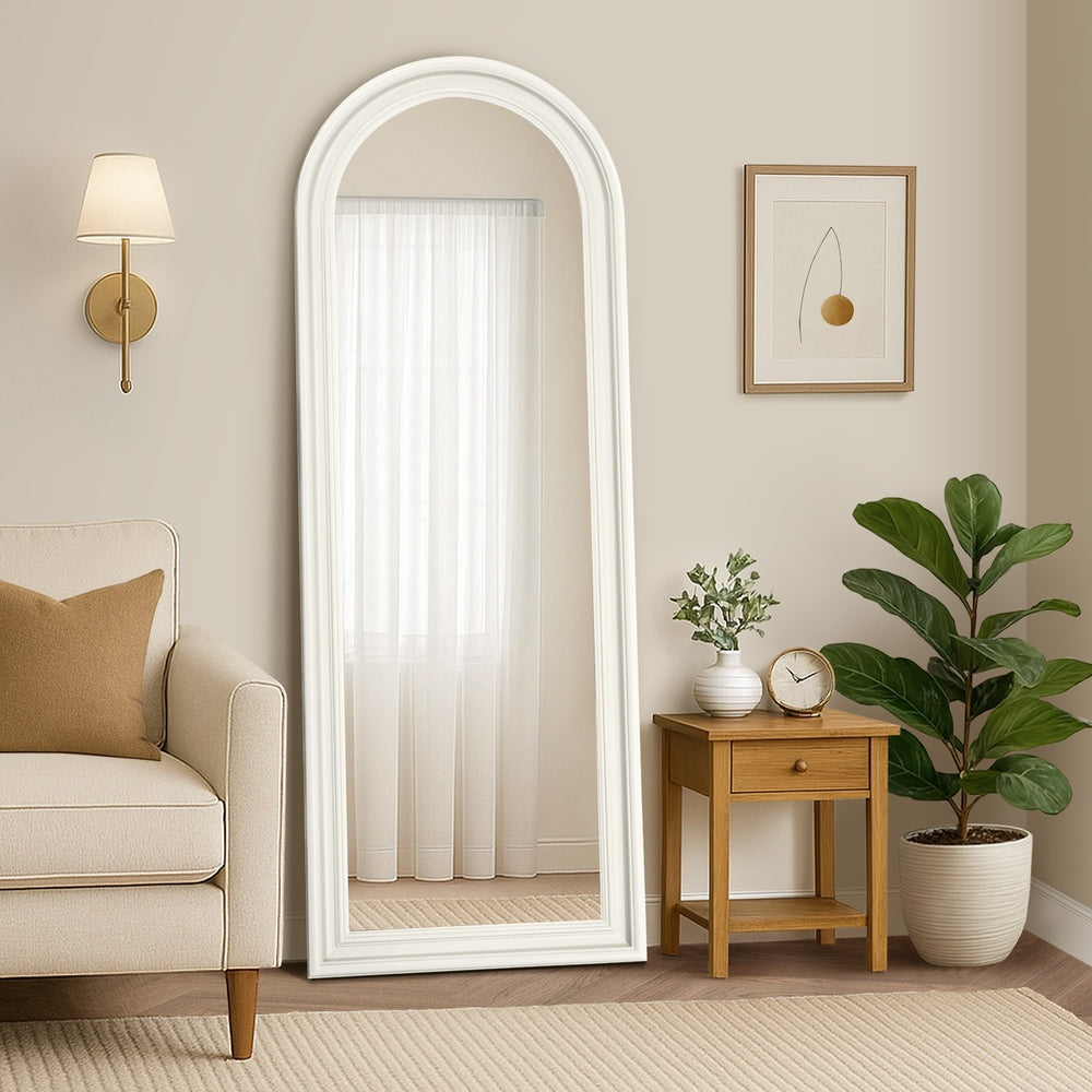 Full Length Mirror Elegance Arch 165x60cm Wood Green/Brown/Natural/White