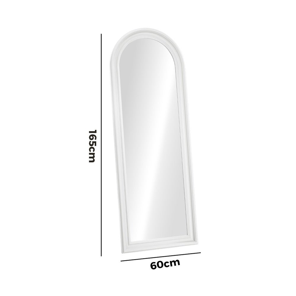 Full Length Mirror Elegance Arch 165x60cm Wood Green/Brown/Natural/White