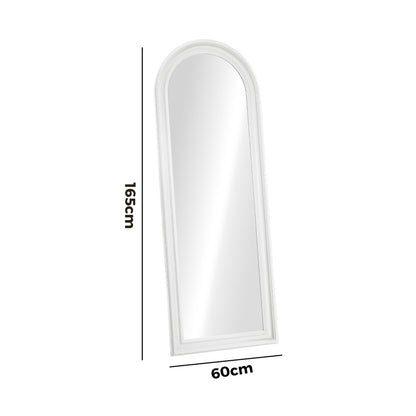Full Length Mirror Elegance Arch 165x60cm Wood Green/Brown/Natural/White