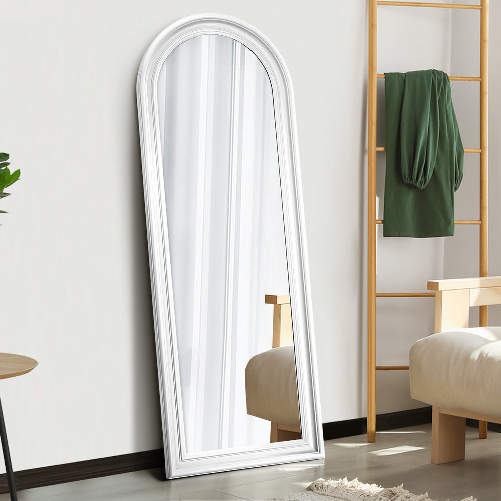 Full Length Mirror Elegance Arch 165x60cm Wood Green/Brown/Natural/White
