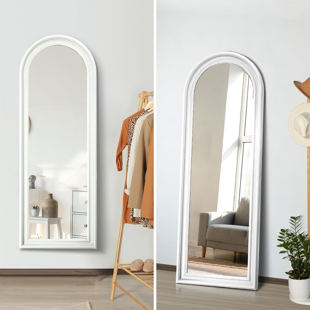 Full Length Mirror Elegance Arch 165x60cm Wood Green/Brown/Natural/White