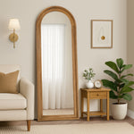 Full Length Mirror Elegance Arch 165x60cm Wood Green/Brown/Natural/White