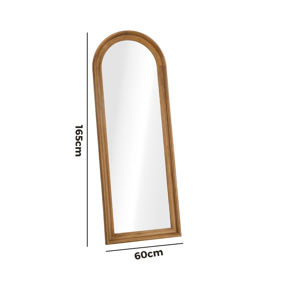 Full Length Mirror Elegance Arch 165x60cm Wood Green/Brown/Natural/White