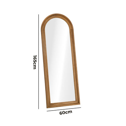 Full Length Mirror Elegance Arch 165x60cm Wood Green/Brown/Natural/White