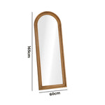 Full Length Mirror Elegance Arch 165x60cm Wood Green/Brown/Natural/White
