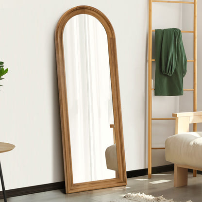 Full Length Mirror Elegance Arch 165x60cm Wood Green/Brown/Natural/White