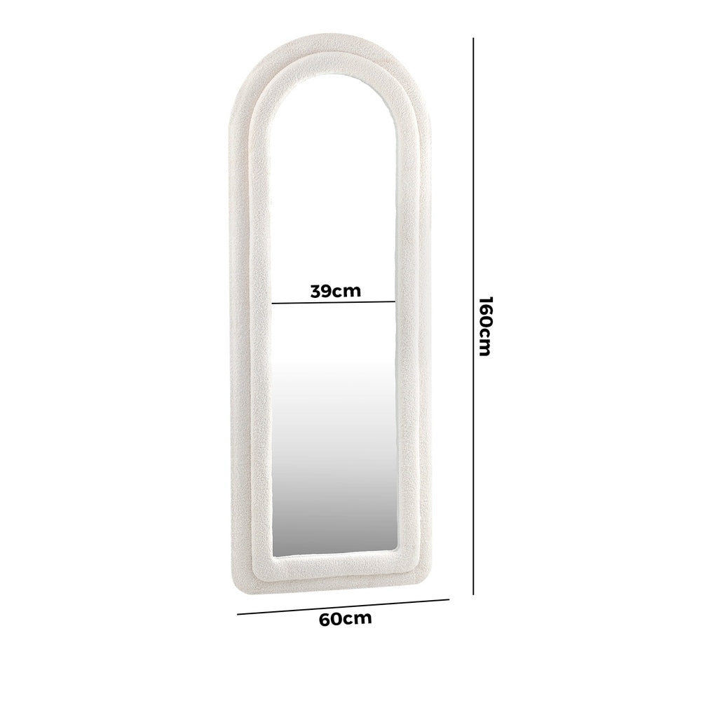 Full Length Mirror Boucle Frame 1.6M Floor Mirrors