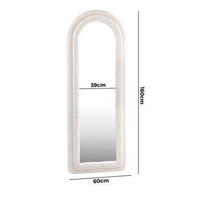Full Length Mirror Boucle Frame 1.6M Floor Mirrors