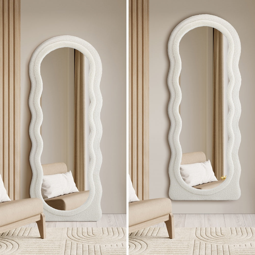 Full Length Mirror 160cm Boucle Frame Floor Mirror