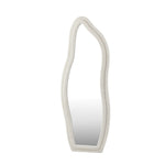 Full-Length Mirror Boucle Collection Wall Mounted White 160cm MDF Frame