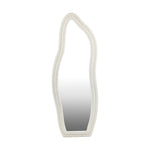 Full-Length Mirror Boucle Collection Wall Mounted White 160cm MDF Frame