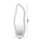Full-Length Mirror Boucle Collection Wall Mounted White 160cm MDF Frame