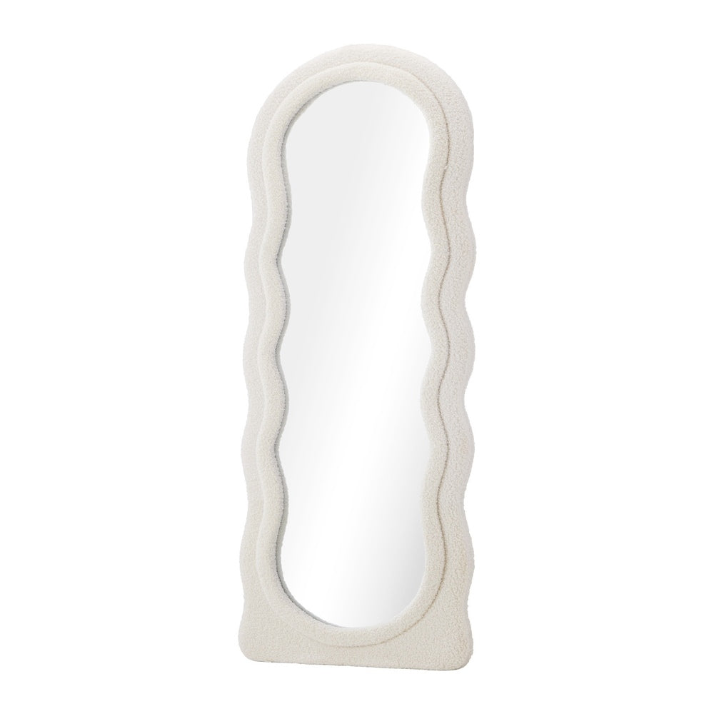 Full Length Mirror 180cm Boucle Floor Mirror | HomeAndLiving