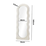 Full Length Mirror 180cm Boucle Floor Mirror | HomeAndLiving
