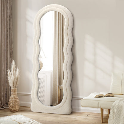 Full Length Mirror 180cm Boucle Floor Mirror | HomeAndLiving