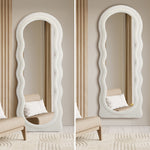 Full Length Mirror 180cm Boucle Floor Mirror | HomeAndLiving
