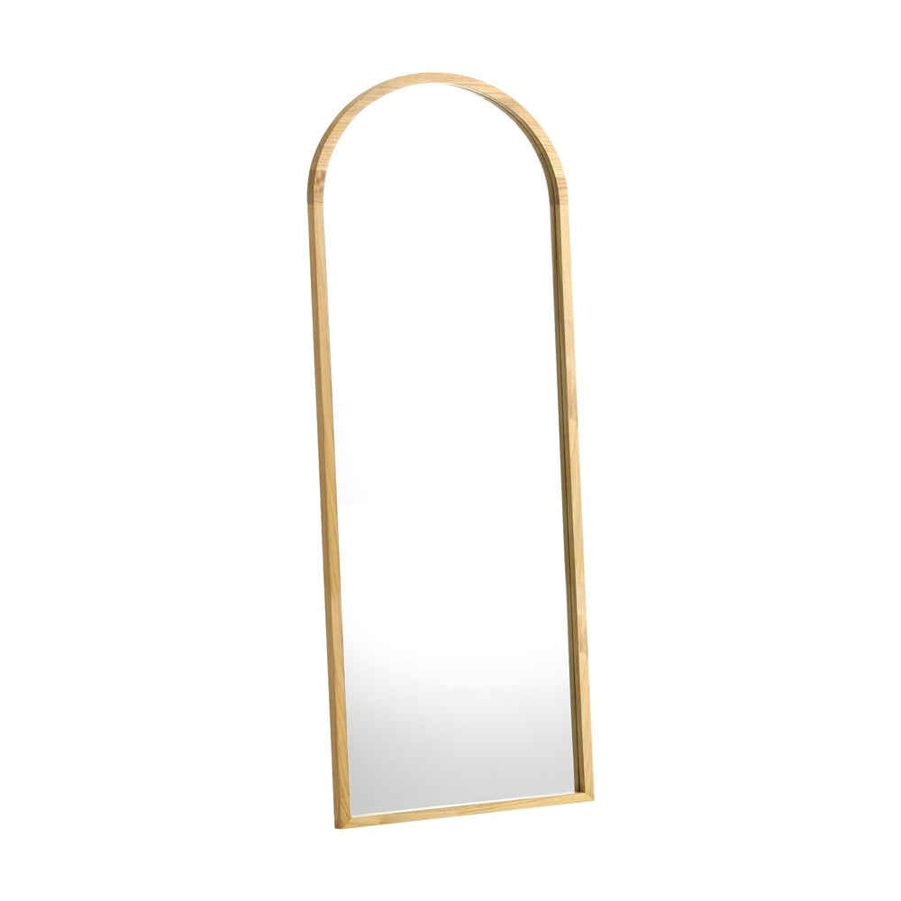 Wooden Full Length Mirror Arched Floor Mirror