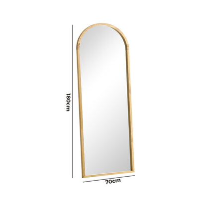 Wooden Full Length Mirror 180x70cm Arched Floor Mirrors