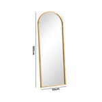Wooden Full Length Mirror Arched Floor Mirror