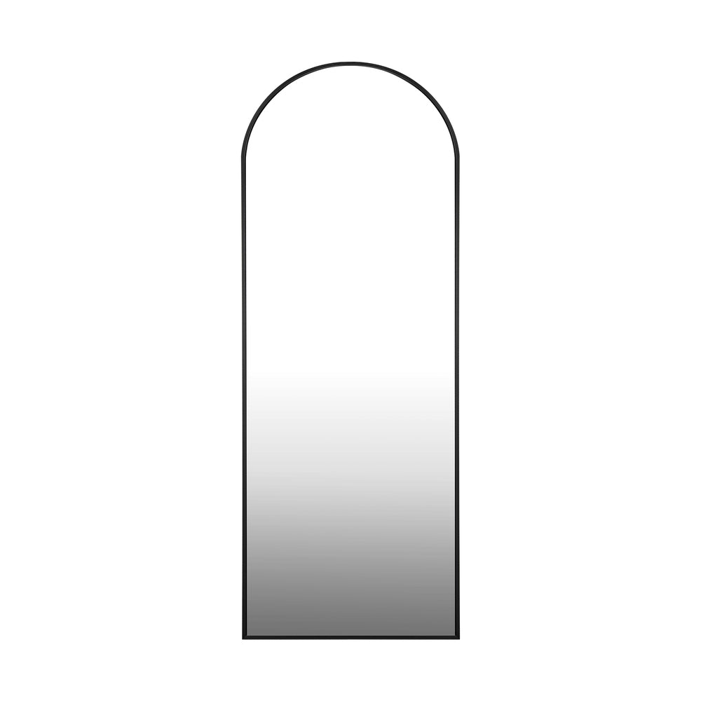 Full Length Mirror Arched 166x60cm Free Standing Black
