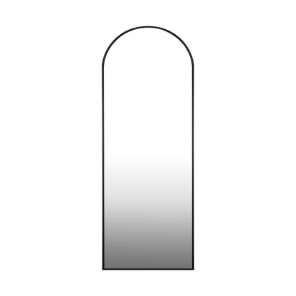 Full Length Mirror Arched 166x60cm Free Standing Black