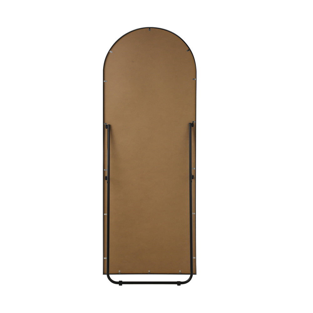 Full Length Mirror Arched 166x60cm Free Standing Black