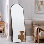 180x70cm Full Length Mirror Arched Floor Mirrors Black/Gold
