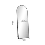 180x70cm Full Length Mirror Arched Floor Mirrors Black/Gold