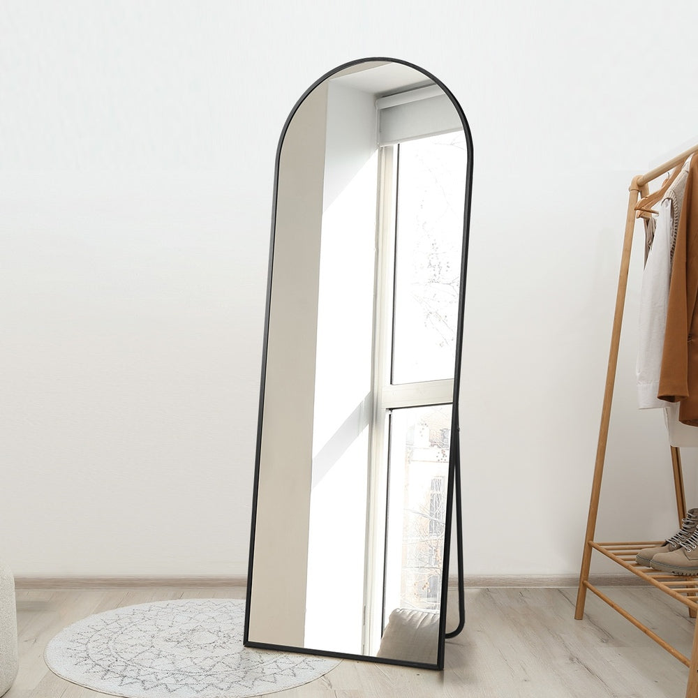 180x70cm Full Length Mirror Arched Floor Mirrors Black