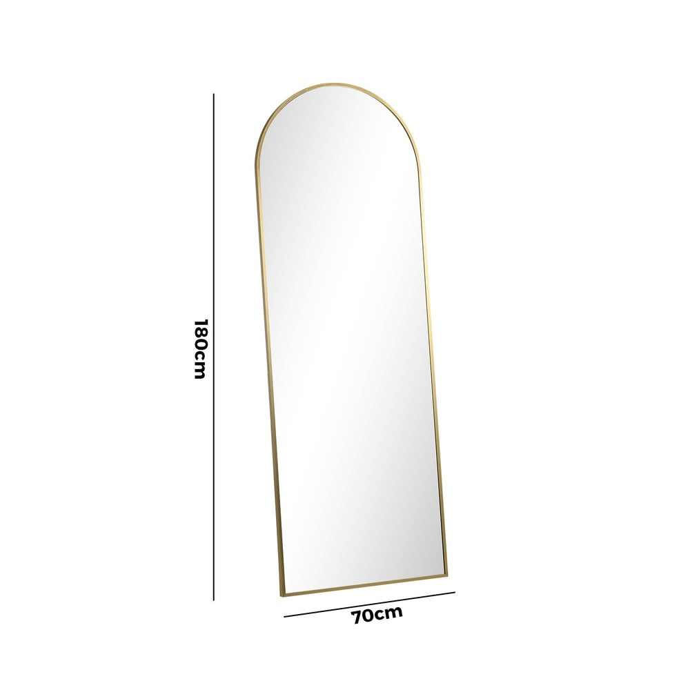 180x70cm Full Length Mirror Arched Floor Mirrors Black