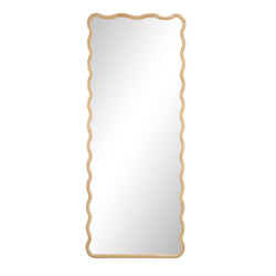 Wooden Full Length Mirror 165x60cm Wavy Floor Mirrors