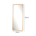 Wooden Full Length Mirror 165x60cm Wavy Floor Mirrors