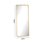 Wooden Full Length Mirror 165x60cm Wavy Floor Mirrors