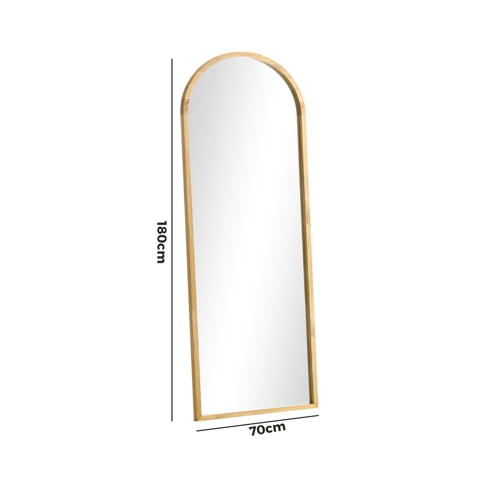 Wooden Full Length Mirror 180x70cm Wavy Floor Mirrors