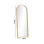 Wooden Full Length Mirror 180x70cm Wavy Floor Mirrors