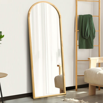 Wooden Full Length Mirror 180x70cm Wavy Floor Mirrors