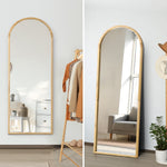 Wooden Full Length Mirror 180x70cm Wavy Floor Mirrors
