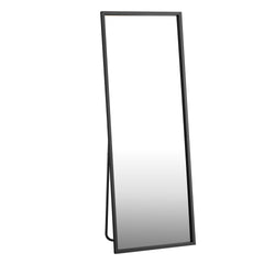 Wooden Full Length Mirror Rectangle 166x60cm Black