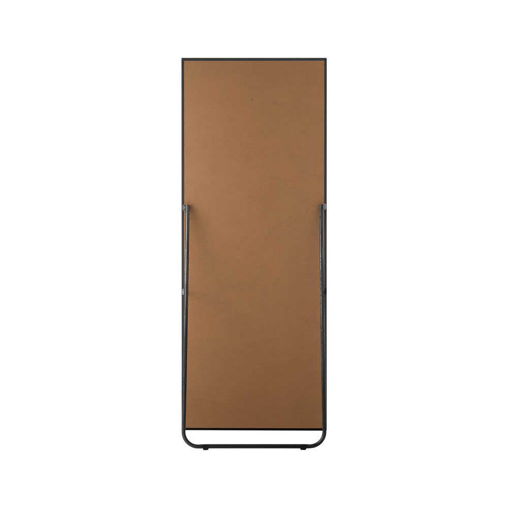 Wooden Full Length Mirror Rectangle 166x60cm Black