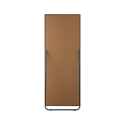 Wooden Full Length Mirror Rectangle 166x60cm Black